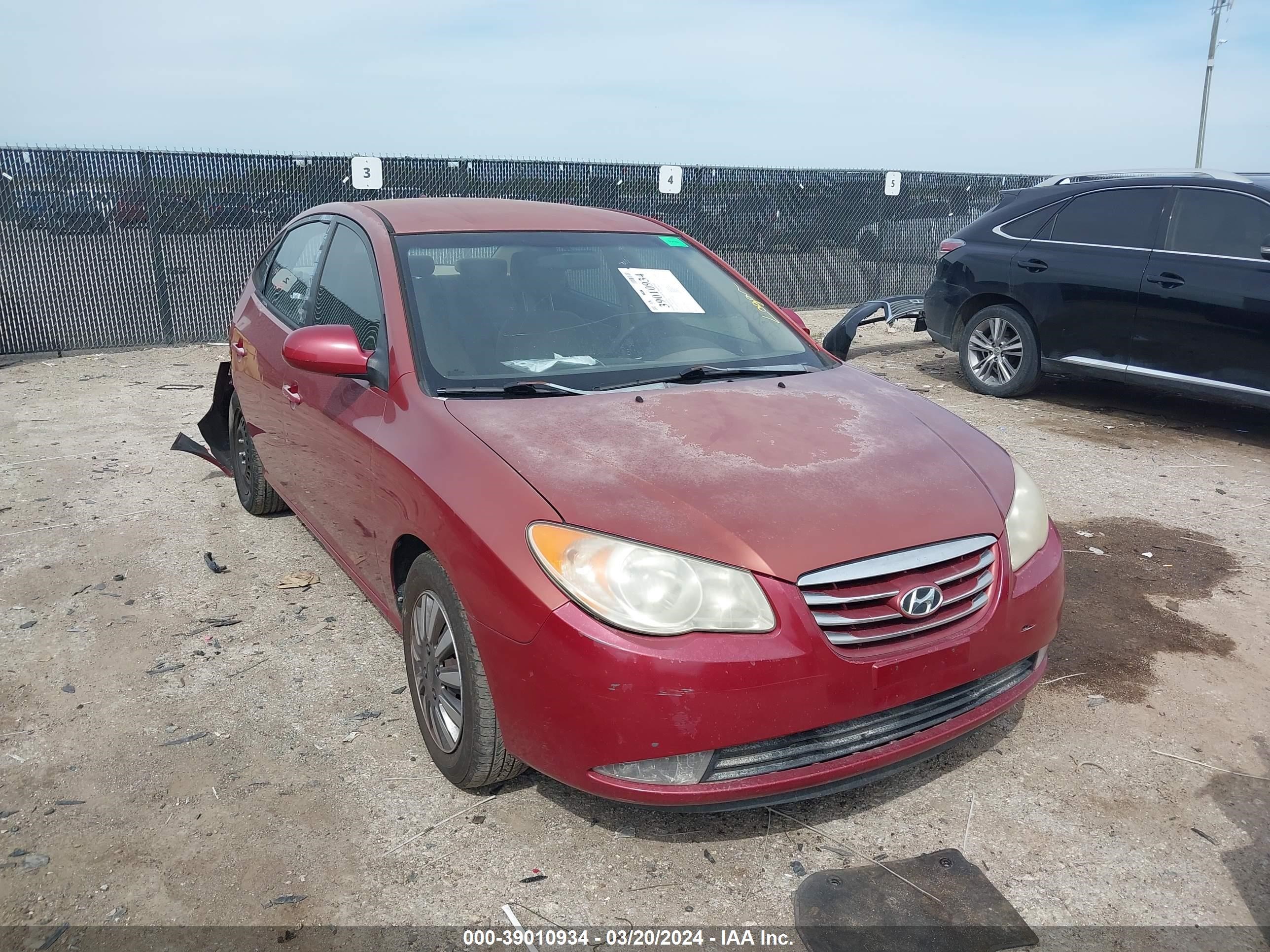 hyundai elantra 2010 kmhdu4ad5au876342