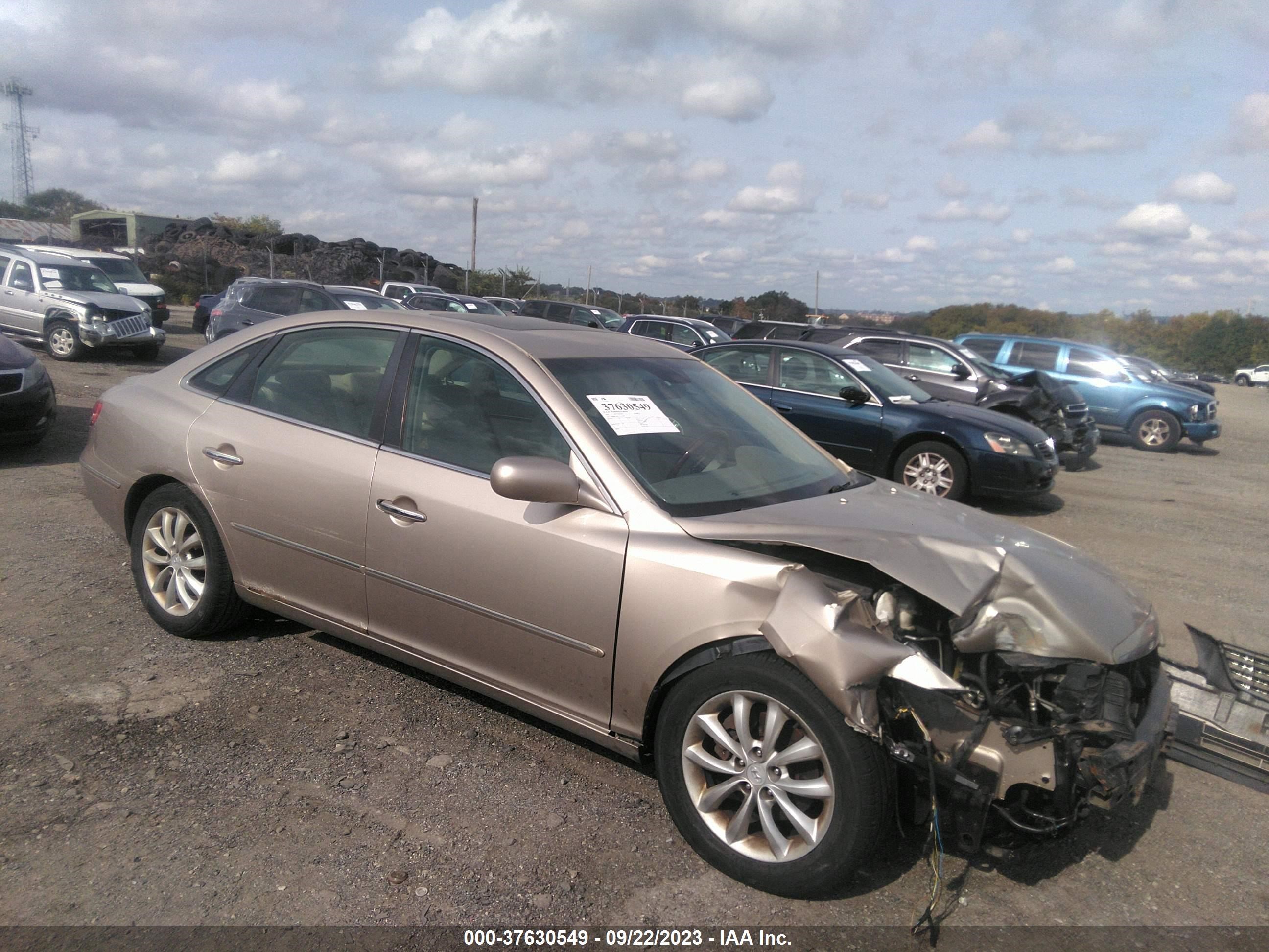 hyundai azera 2007 kmhfc46f27a147649