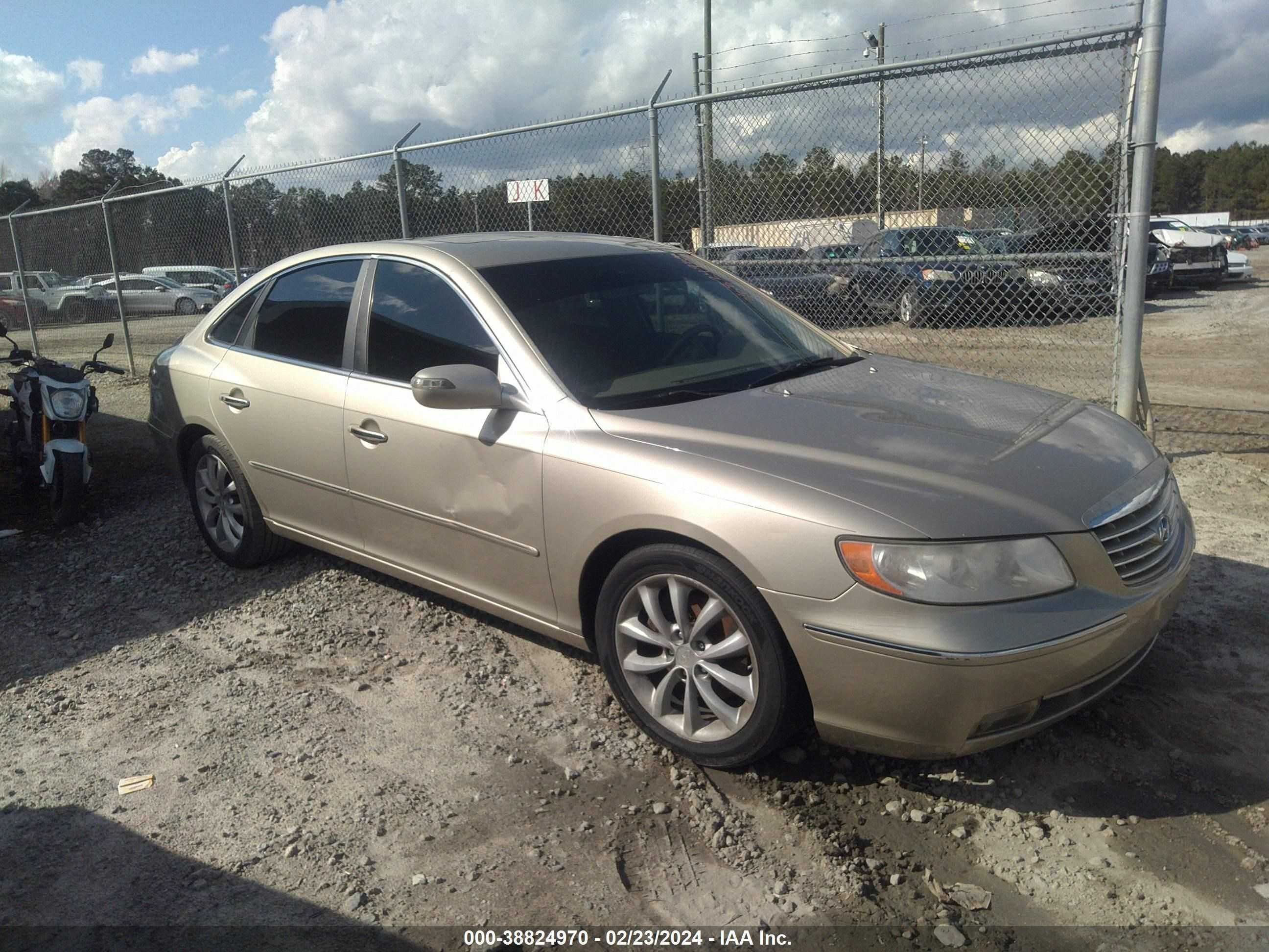 hyundai azera 2008 kmhfc46f68a320994