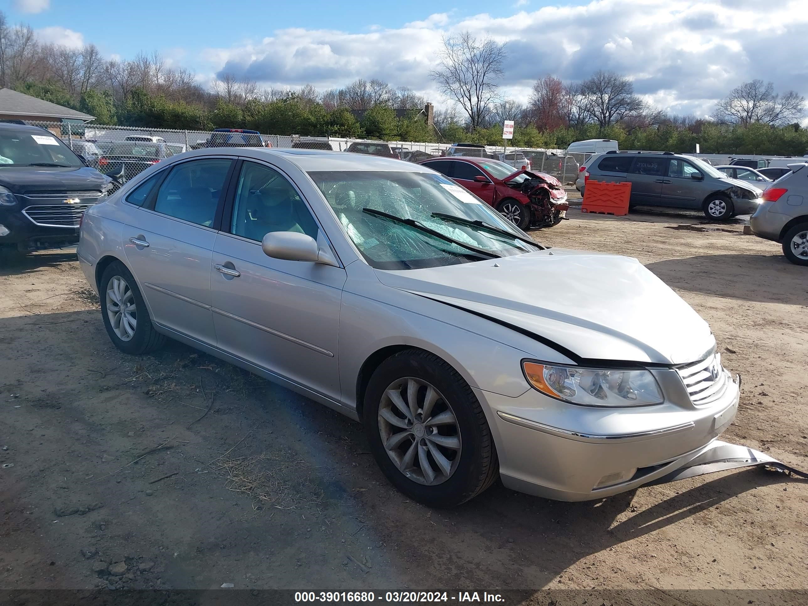 hyundai azera 2007 kmhfc46f77a215265