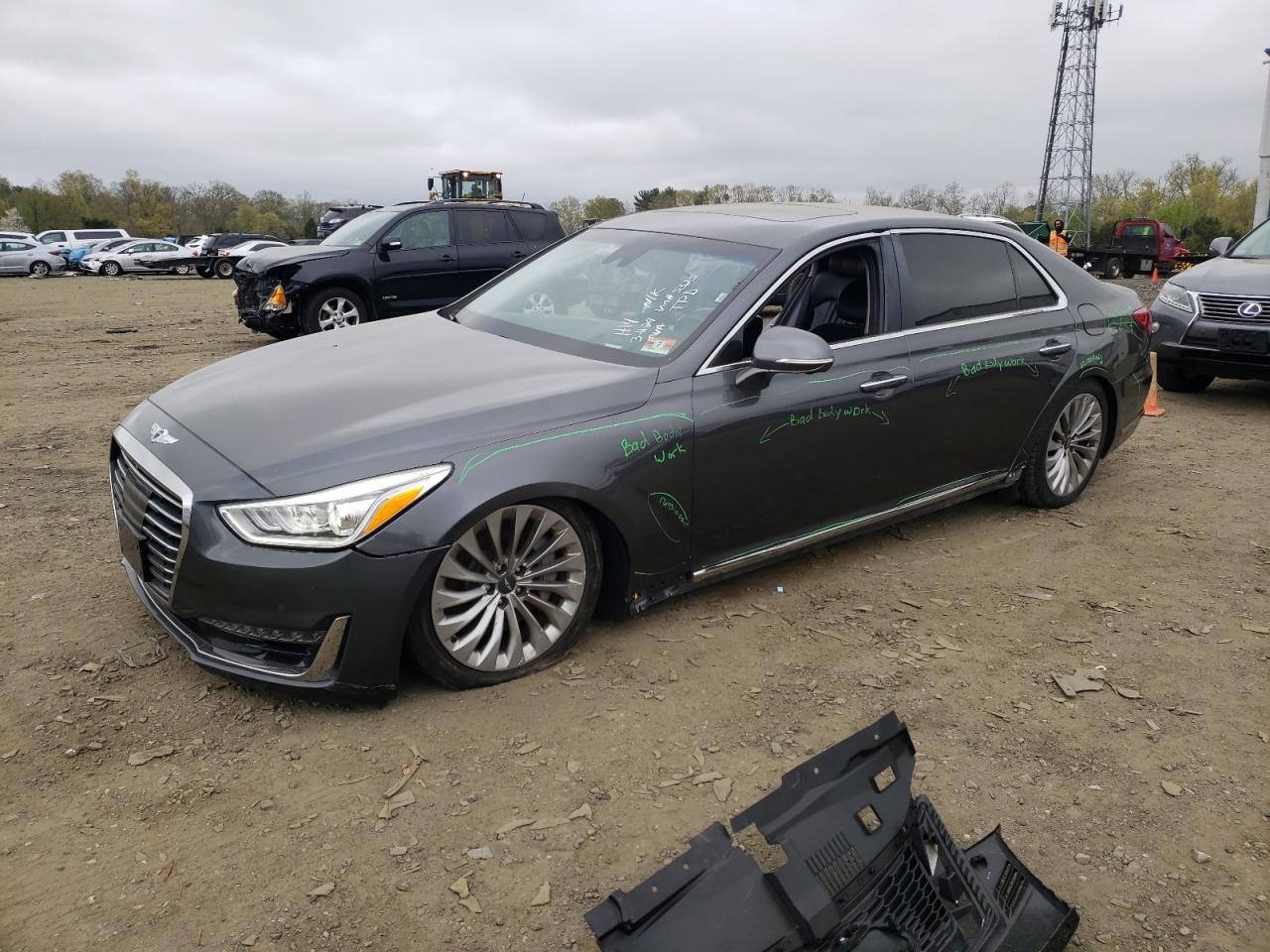 genesis g90 2017 kmhg54jh9hu035325