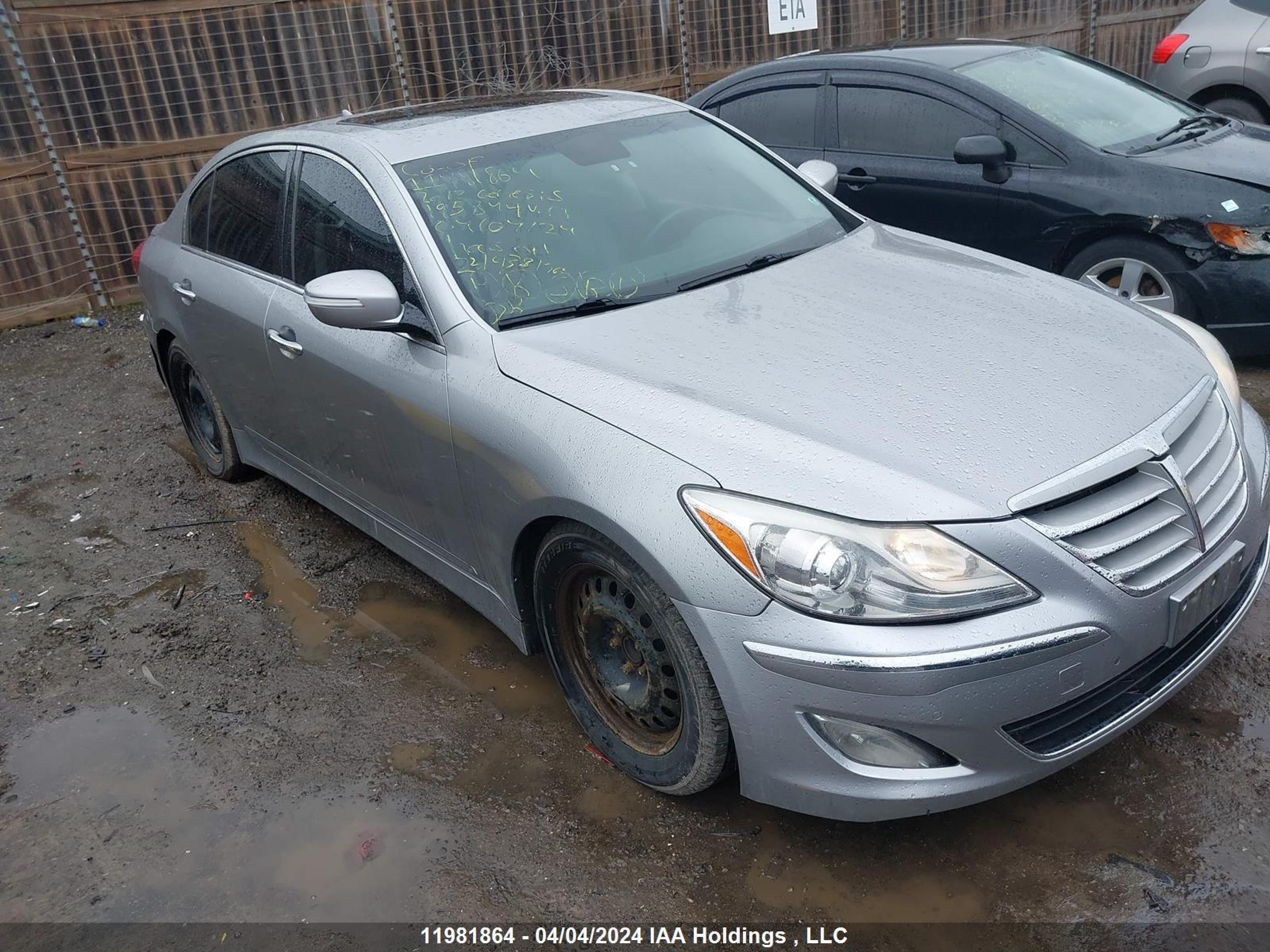 hyundai genesis 2012 kmhgc4dd0cu195844