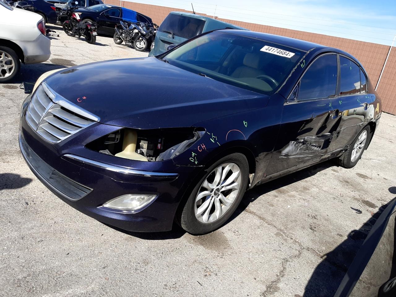 hyundai genesis 2012 kmhgc4dd2cu154762