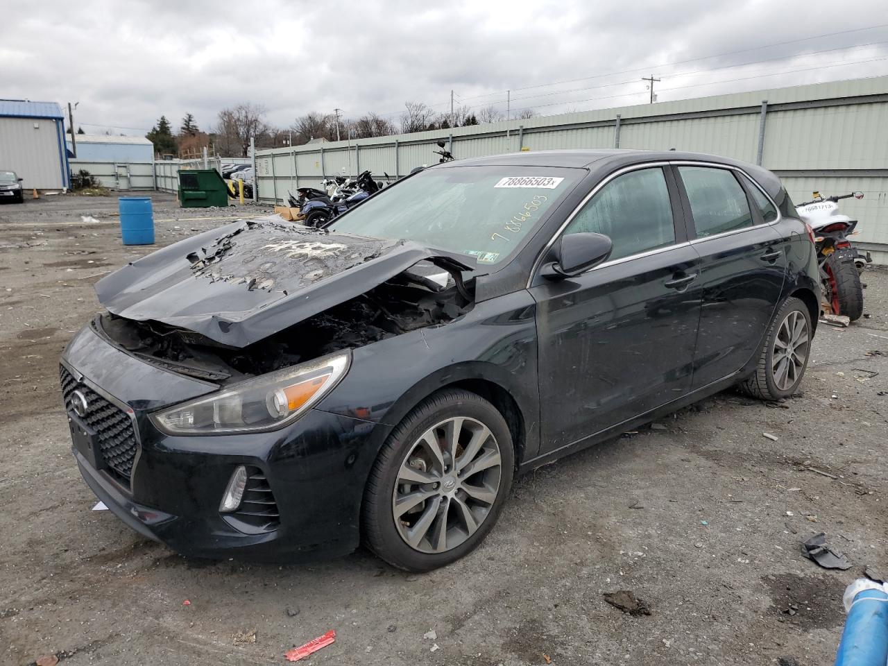 hyundai elantra 2018 kmhh35le8ju021330