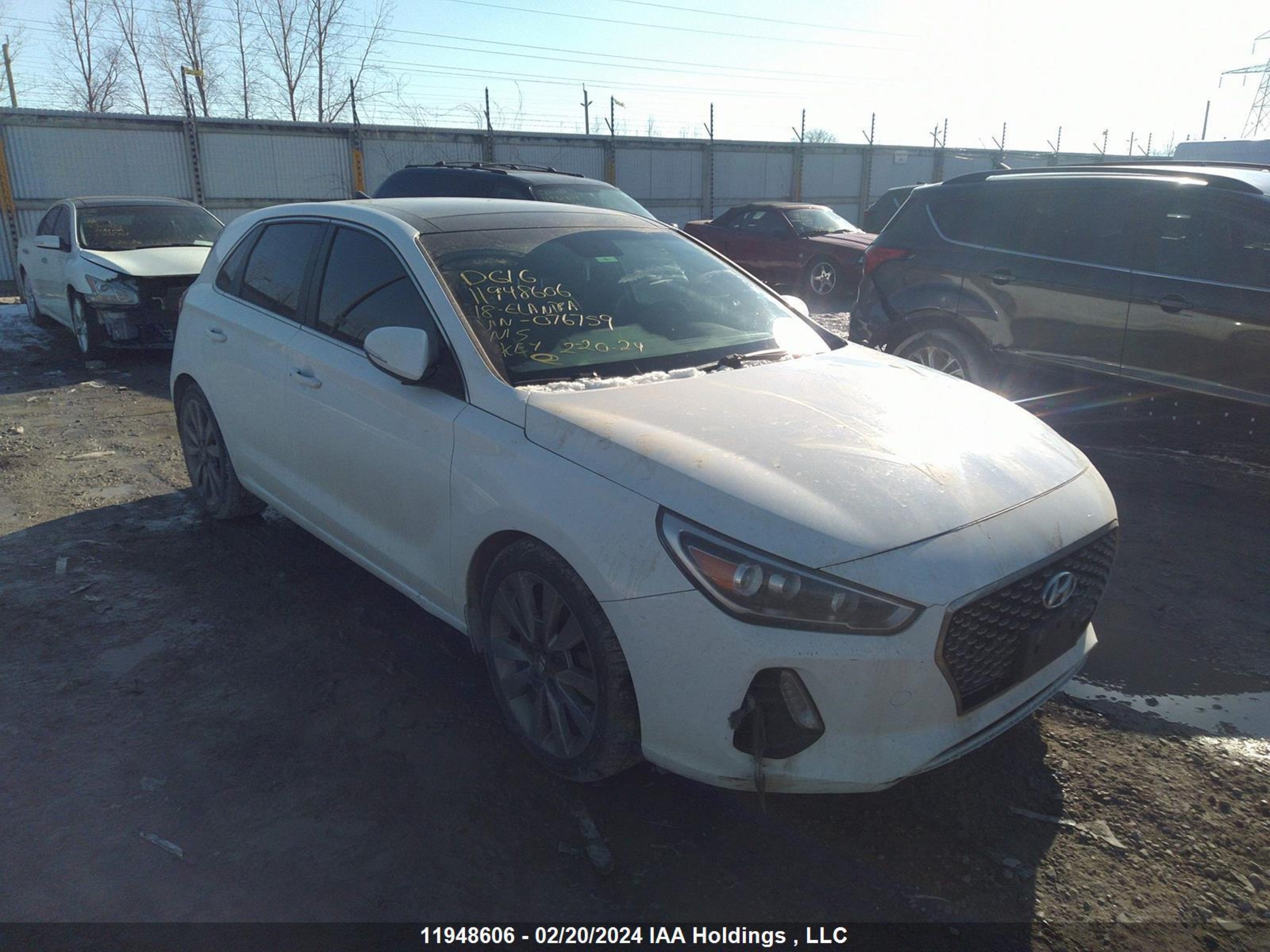 hyundai elantra 2018 kmhh55lc3ju076759