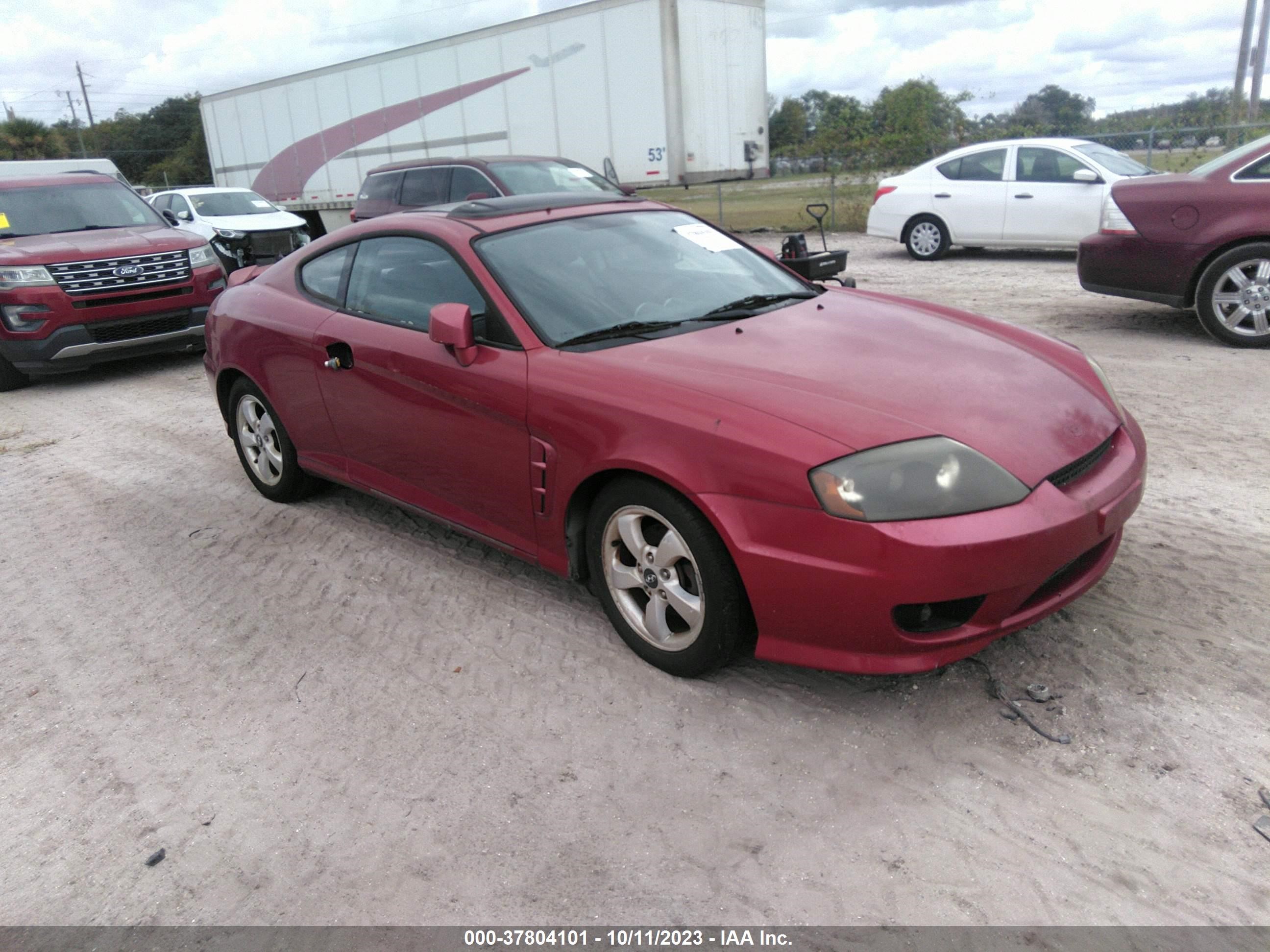 hyundai tiburon 2006 kmhhm65d56u194933