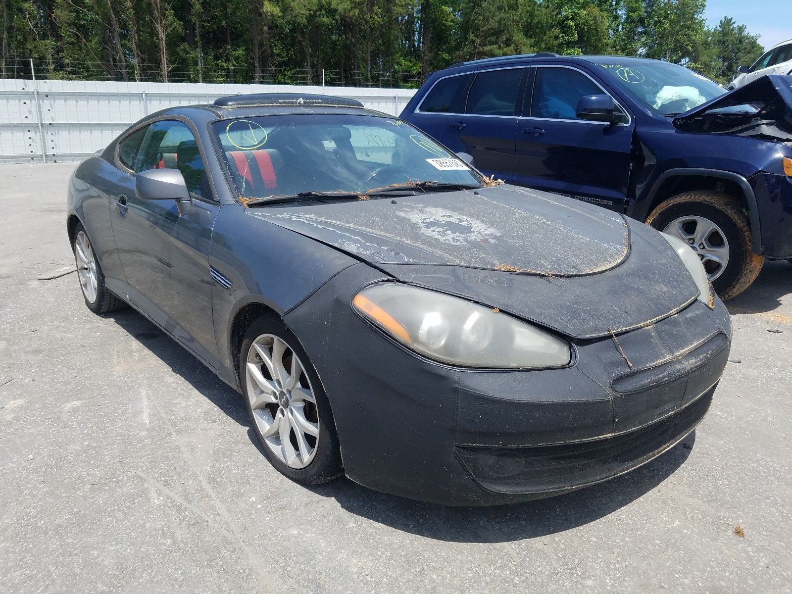 hyundai tiburon gt 2007 kmhhn66f37u256098