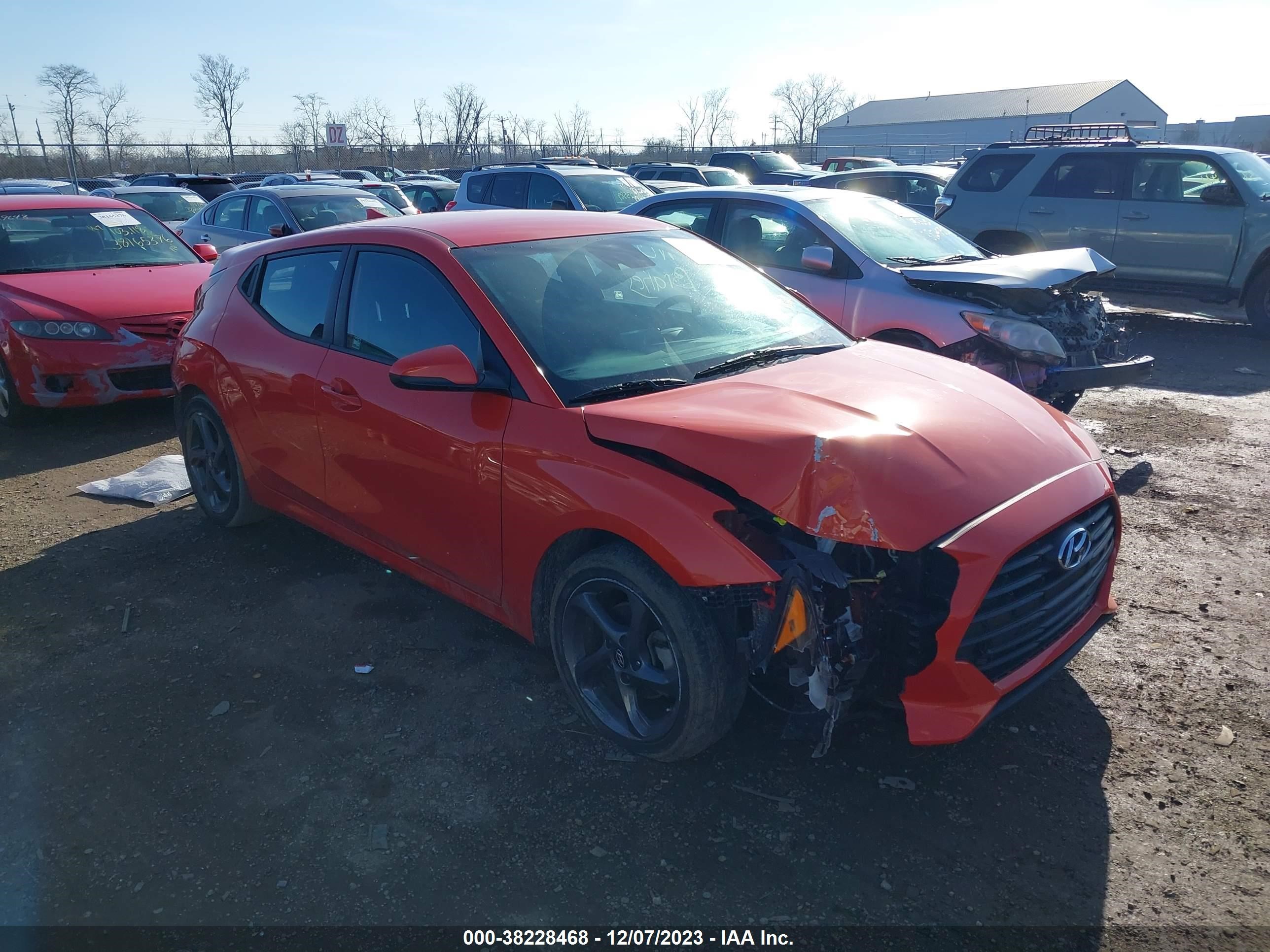 hyundai veloster 2019 kmhtg6af8ku010989