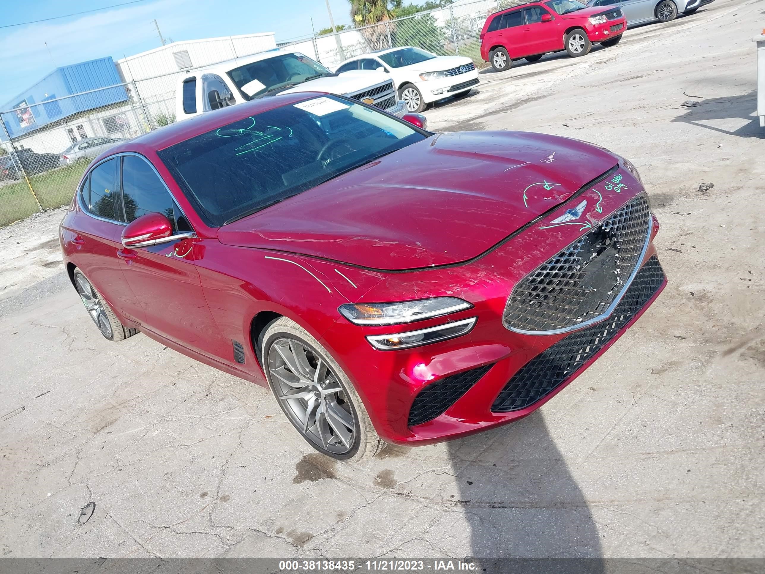 genesis g70 2023 kmtg34taxpu127411