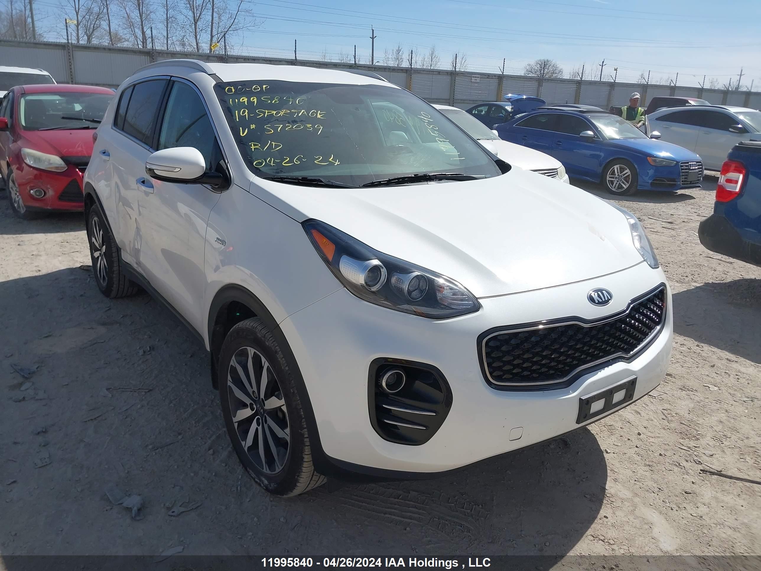 kia sportage 2019 kndpncac7k7572039