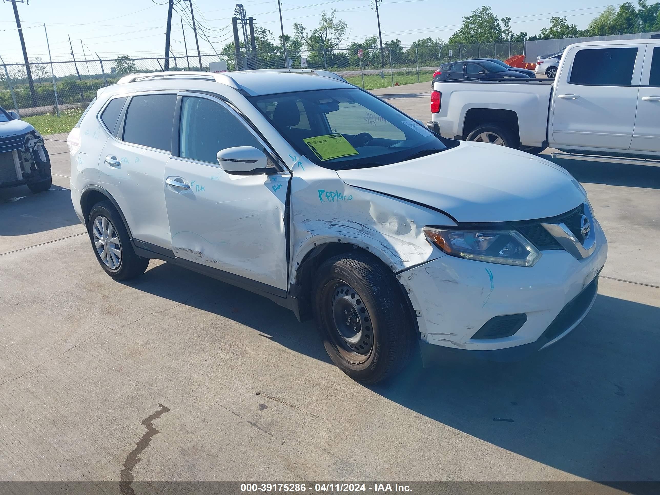 nissan rogue 2016 knmat2mtxgp661869