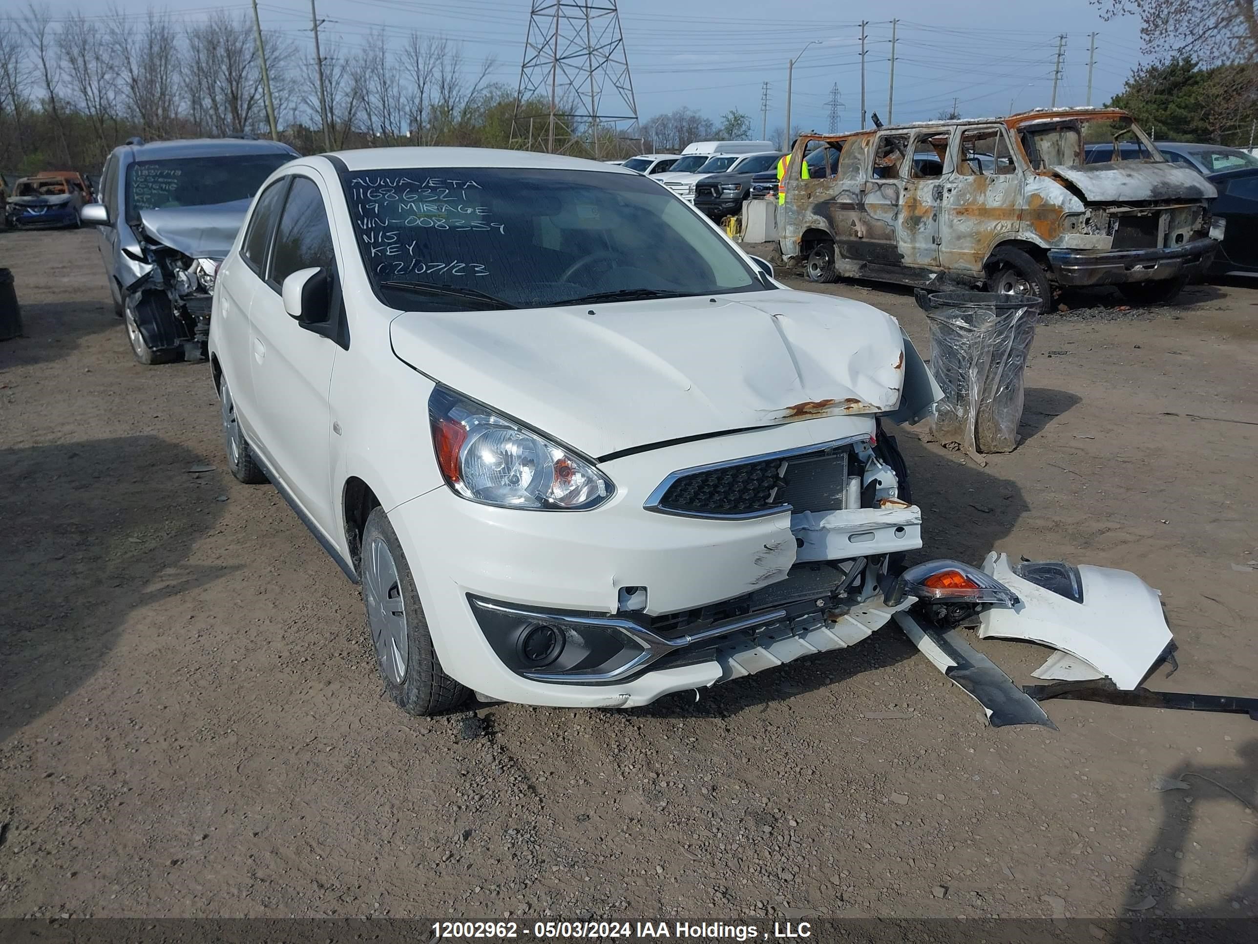 mitsubishi mirage 2019 ml32a3hj1kh008359