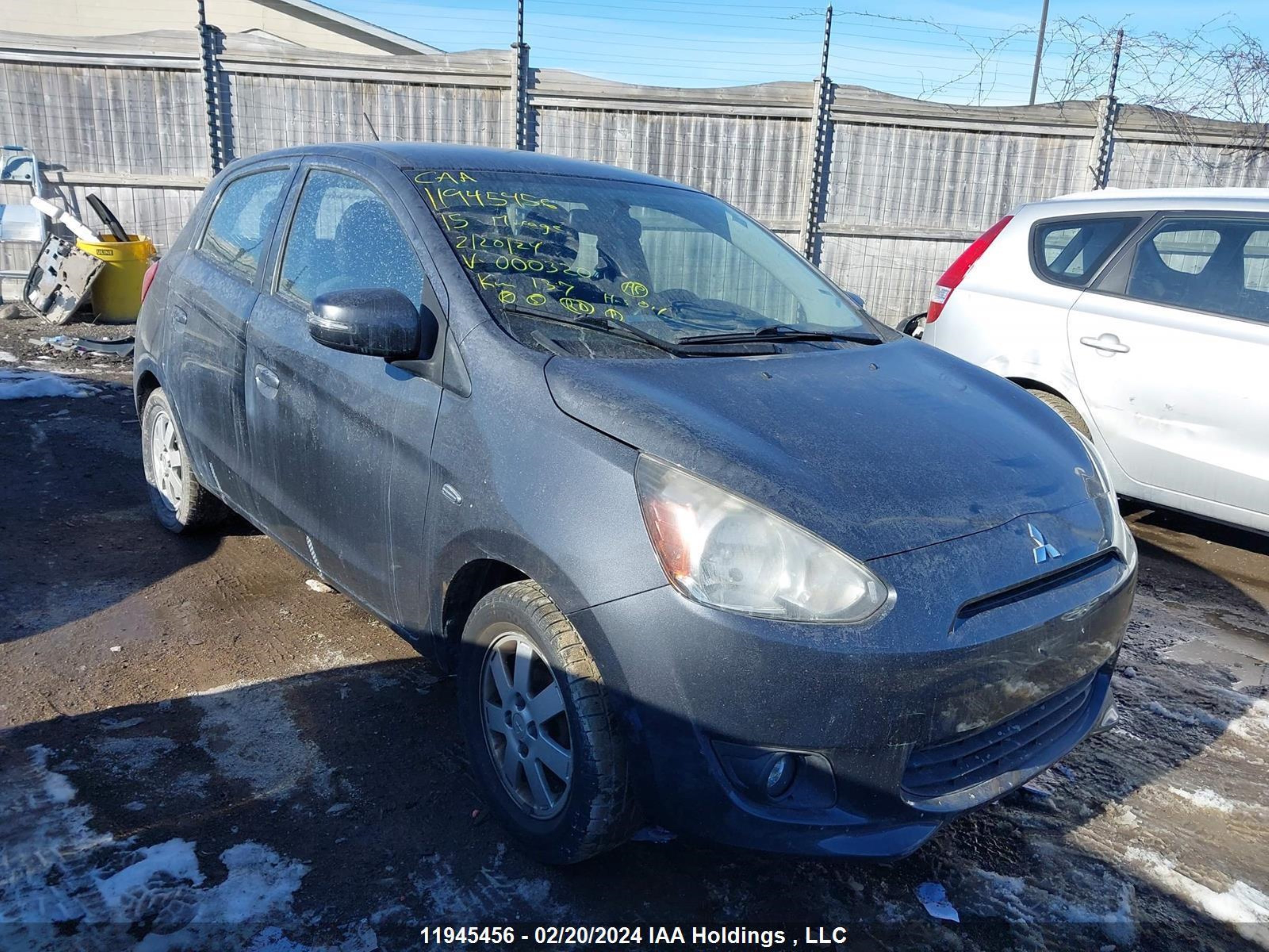 mitsubishi mirage 2015 ml32a4hj6fh000320