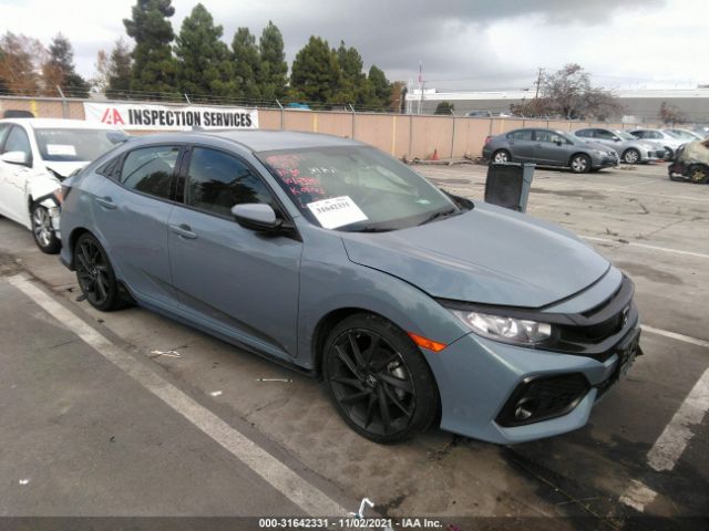 honda civic hatchback 2018 shhfk7g43ju217078