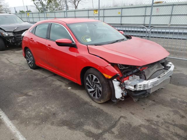 honda civic hatchback 2018 shhfk7h22ju415793