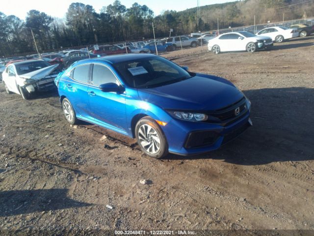 honda civic hatchback 2017 shhfk7h27hu209248