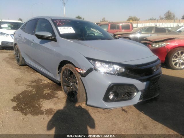 honda civic hatchback 2019 shhfk7h40ku409381