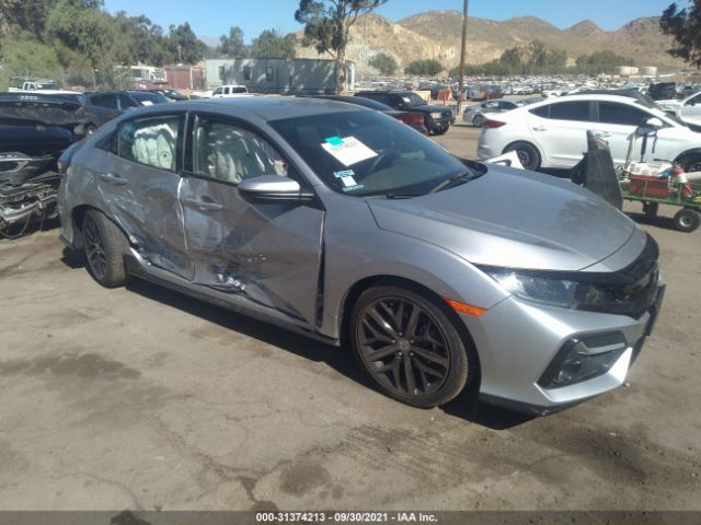 honda civic hatchback 2021 shhfk7h43mu421267