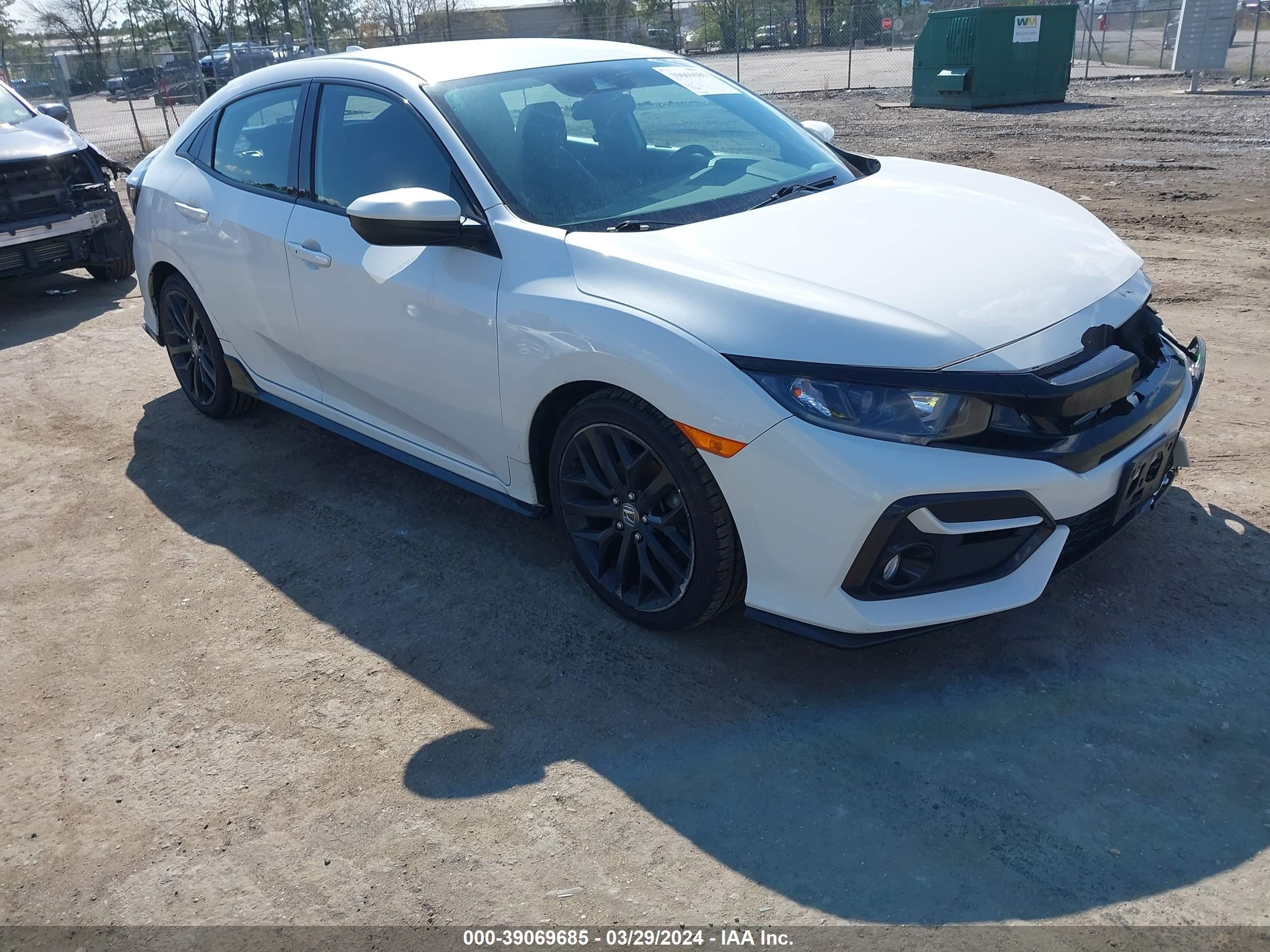 honda civic 2021 shhfk7h44mu211874