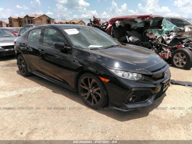 honda civic hatchback 2018 shhfk7h46ju211046