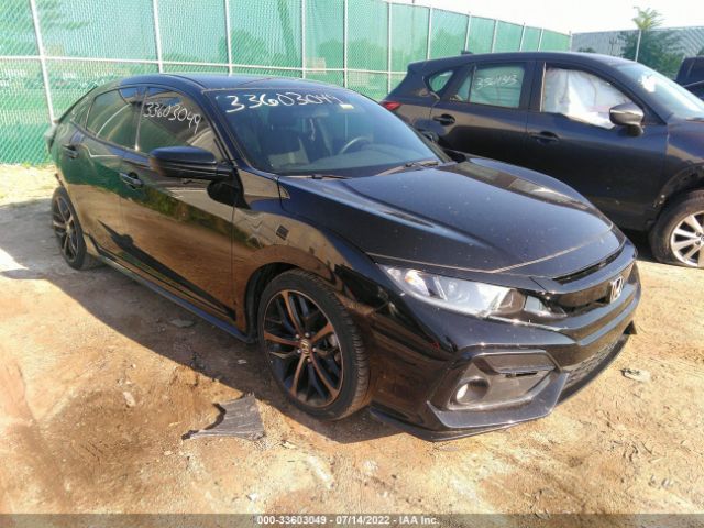 honda civic hatchback 2021 shhfk7h48mu210307