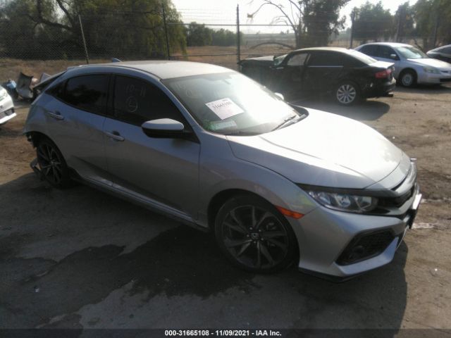 honda civic hatchback 2018 shhfk7h49ju407160