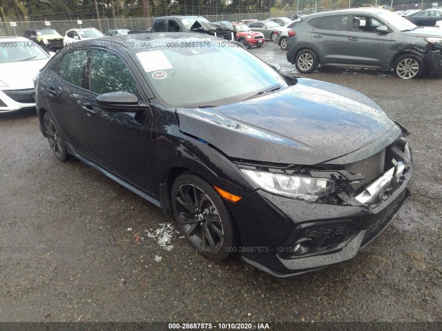 honda civic hatchback 2019 shhfk7h49ku421299