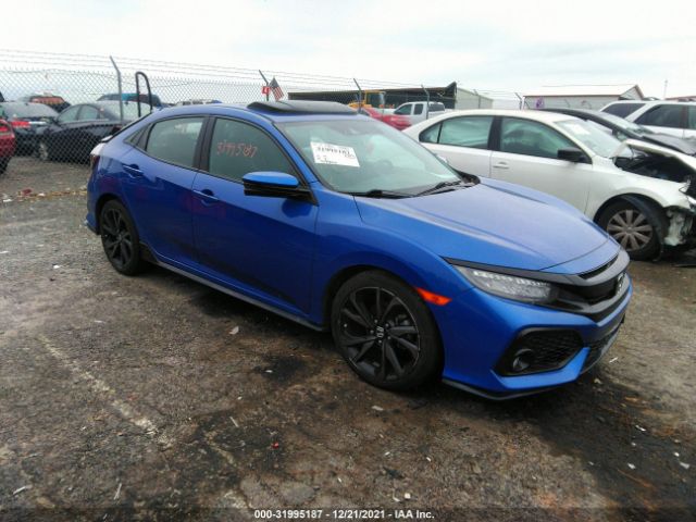 honda civic hatchback 2017 shhfk7h93hu227078