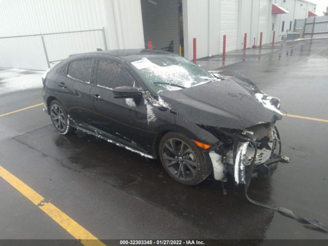 honda civic hatchback 2018 shhfk7h93ju222386