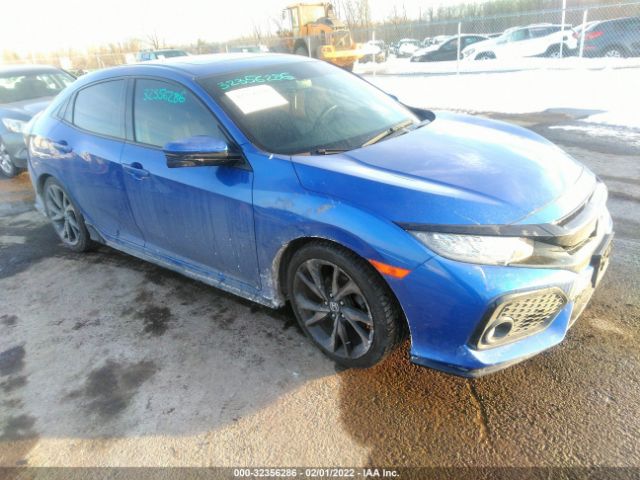 honda civic hatchback 2017 shhfk7h95hu424219