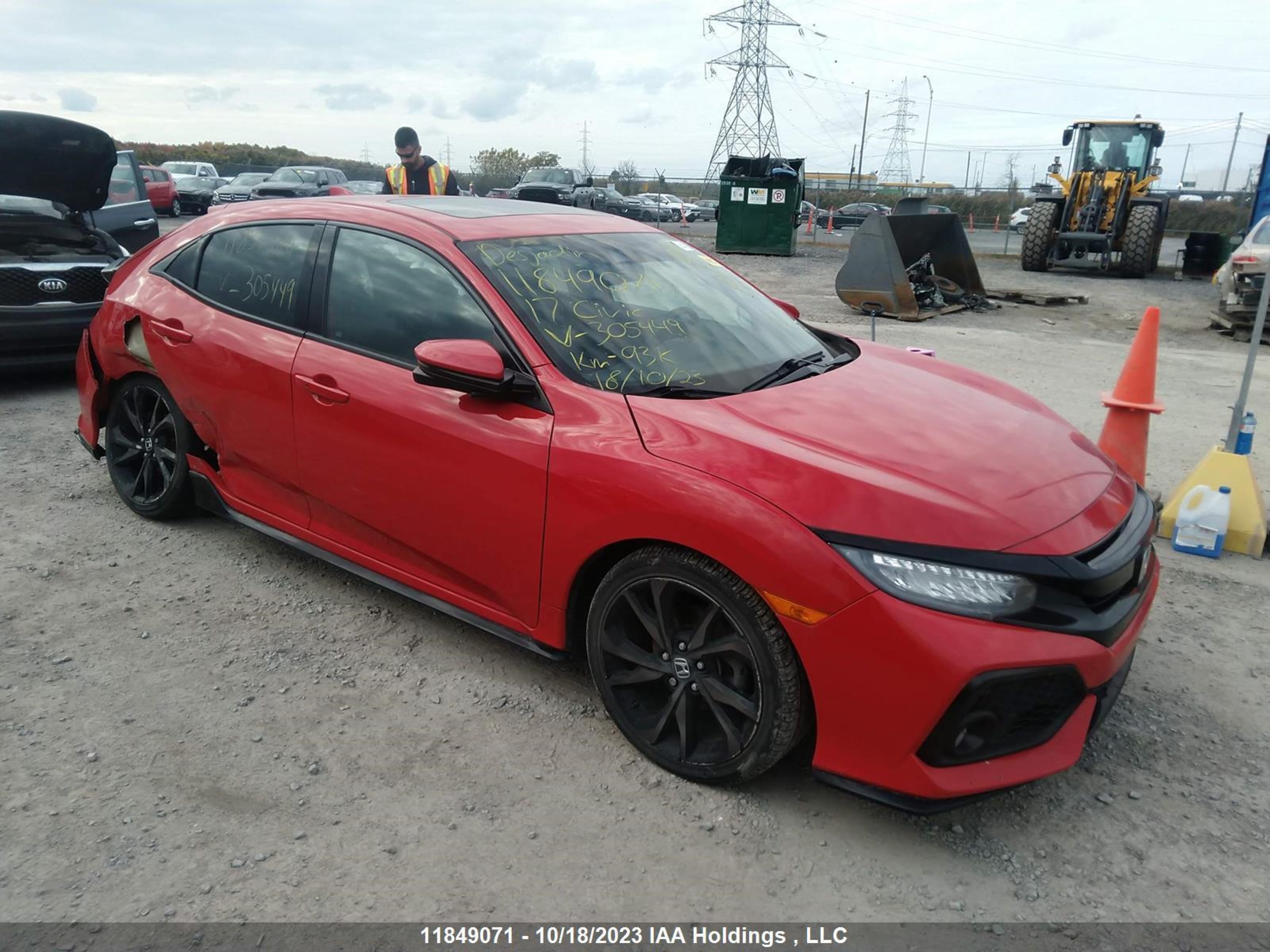 honda civic 2017 shhfk7h98hu305449