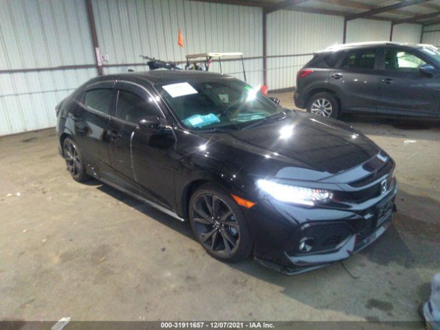 honda civic hatchback 2018 shhfk7h99ju426190