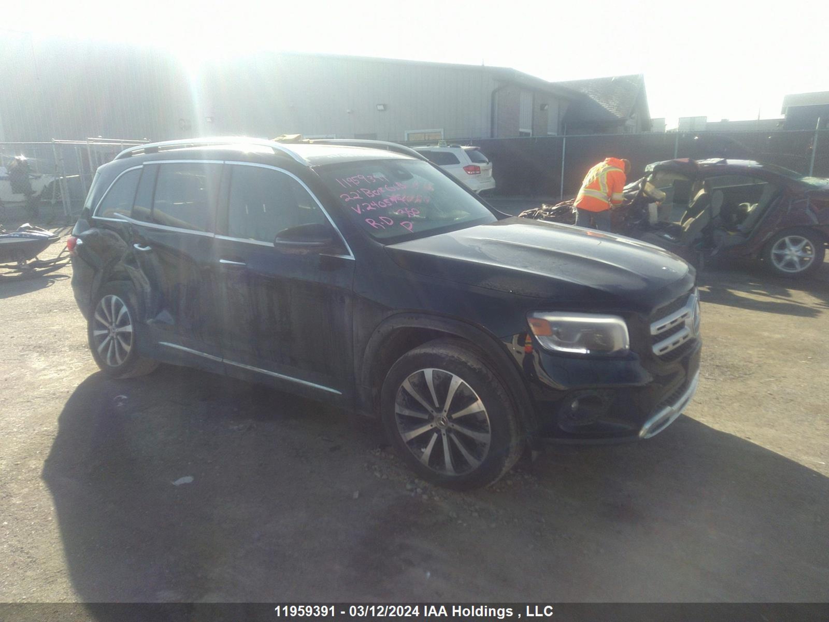 mercedes-benz glb 2022 w1n4m4hb7nw240579