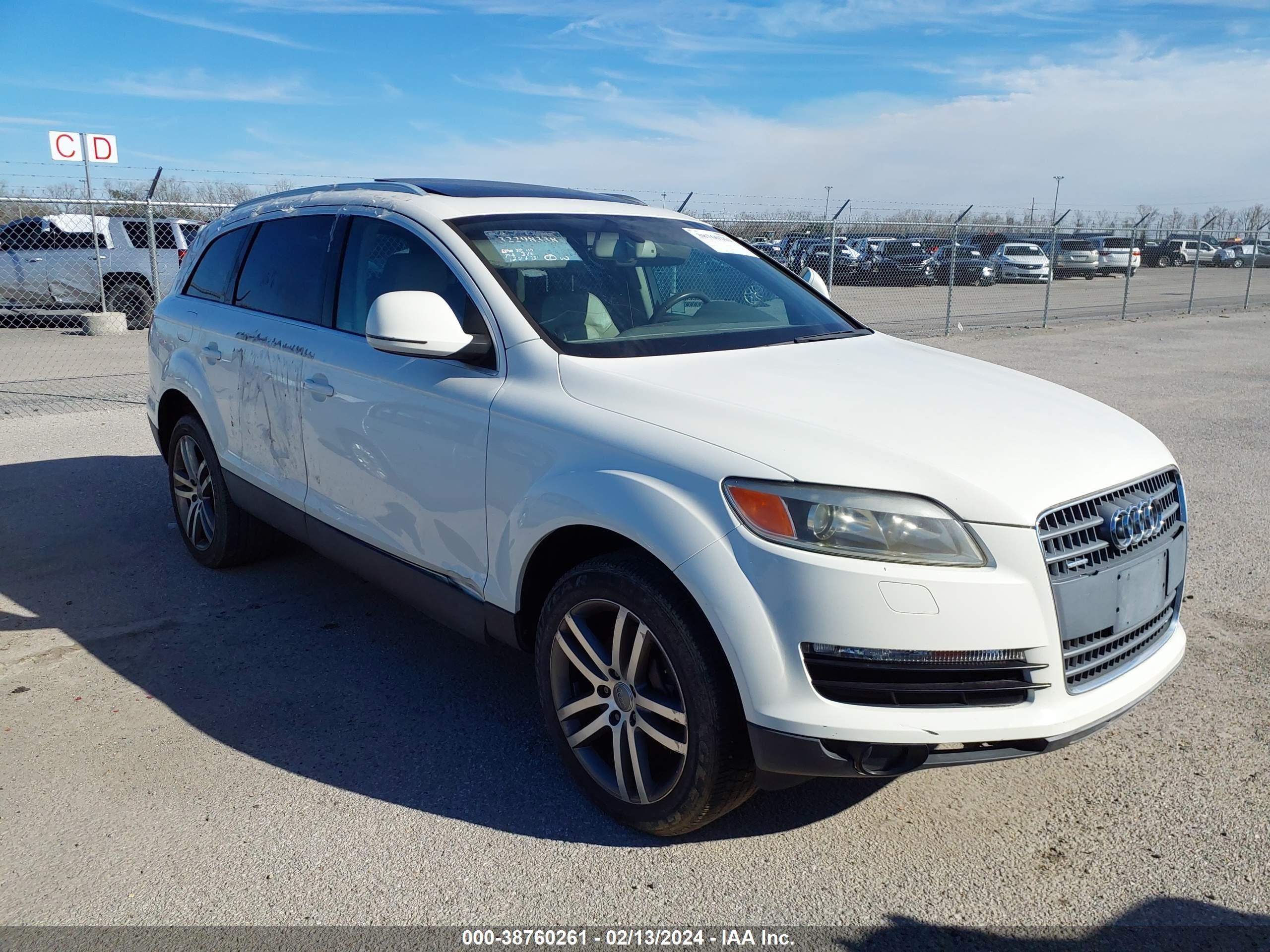 audi q7 2007 wa1by74l87d052360