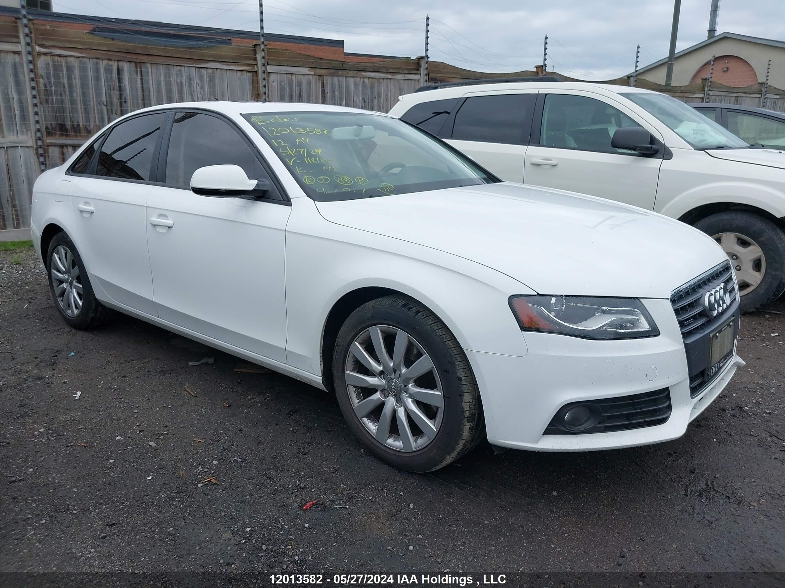 audi a4 2012 waubfcflxca118188