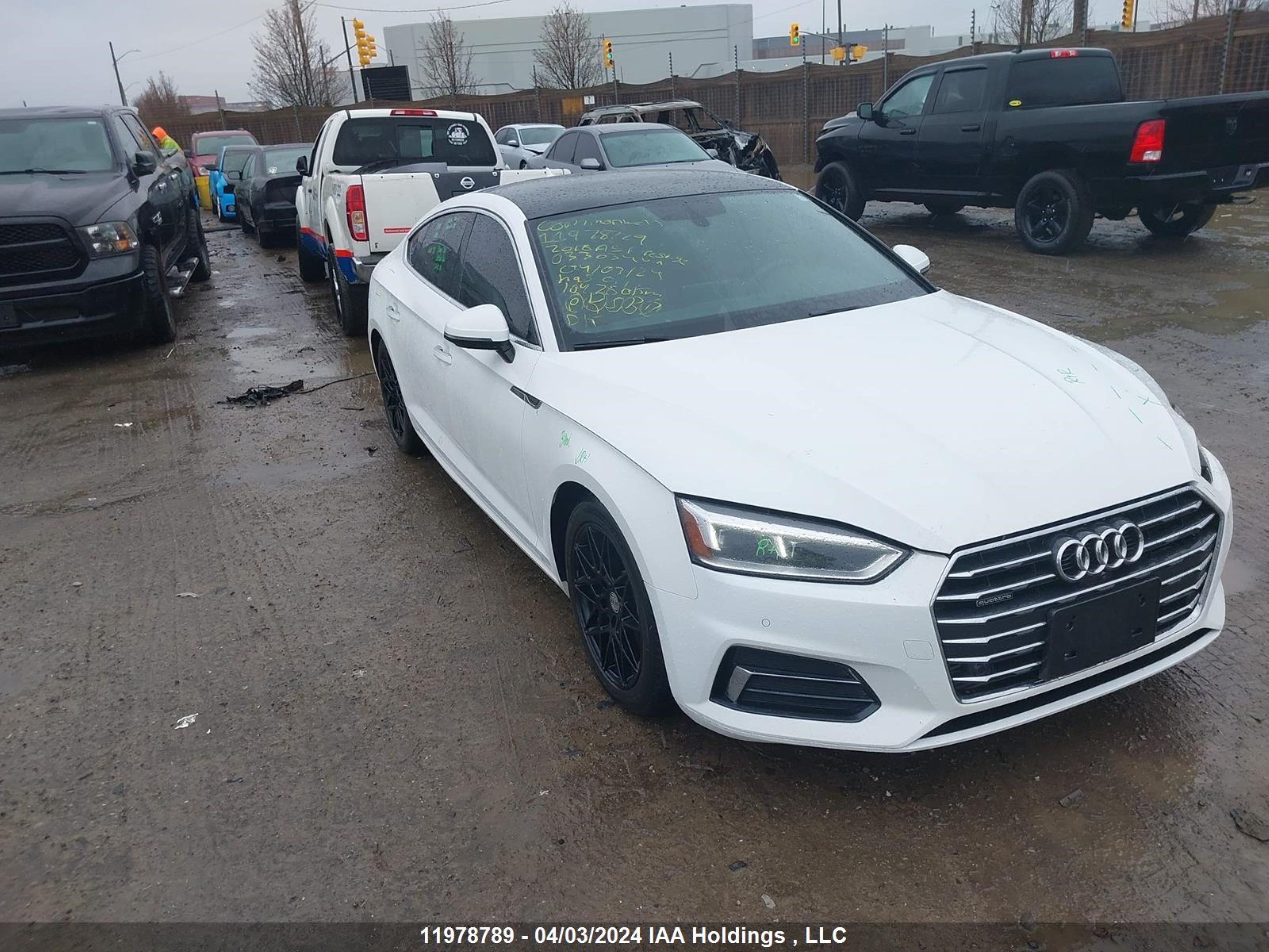 audi a5 2018 waucncf5xja033034