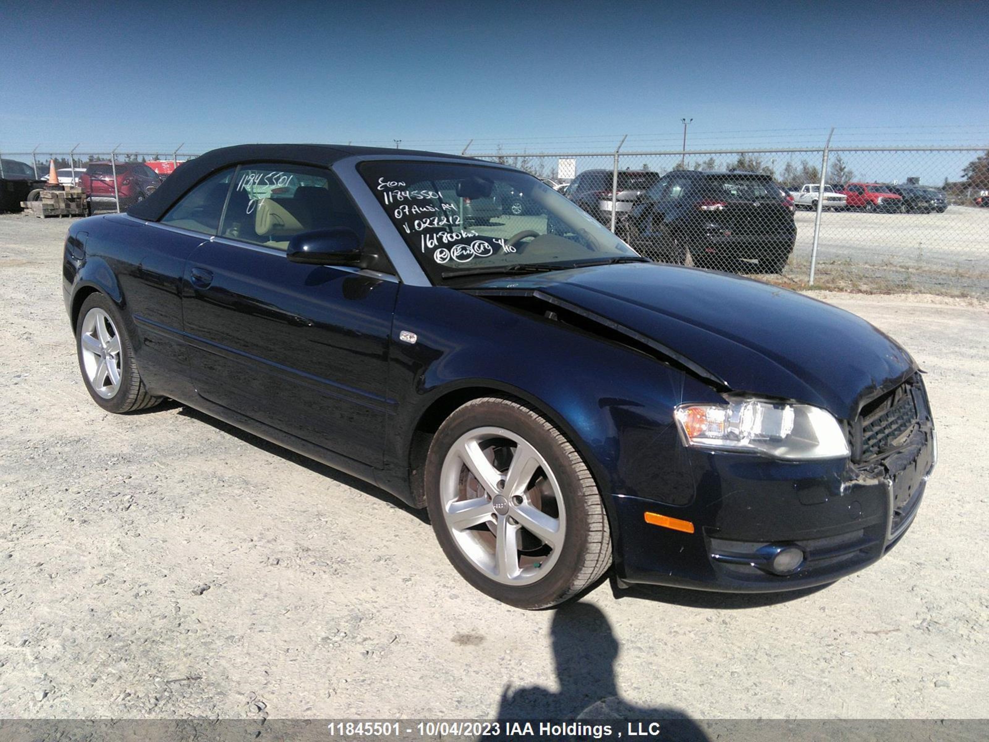 audi a4 2007 waudh48h67k027212