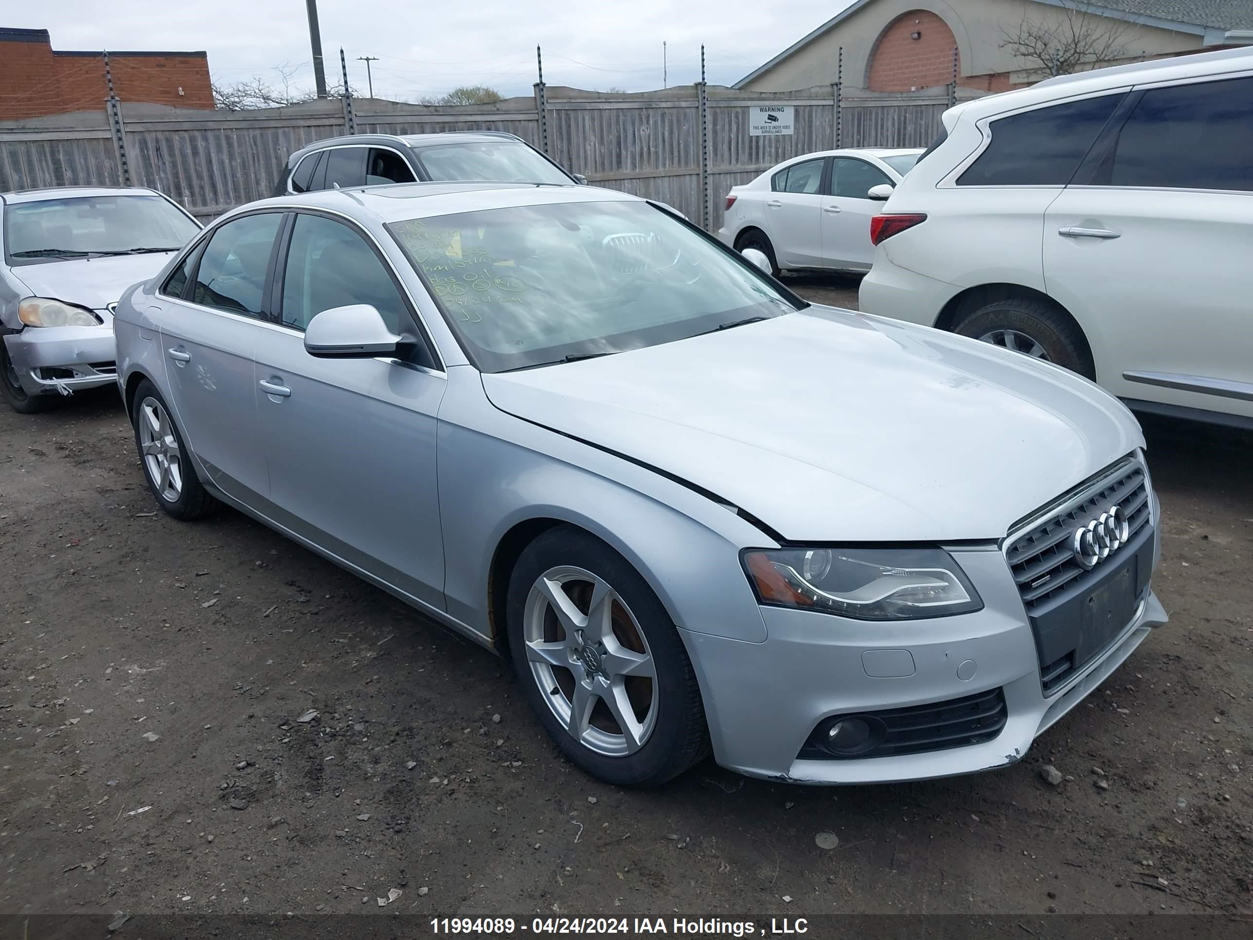 audi a4 2009 waulf68k39n015383