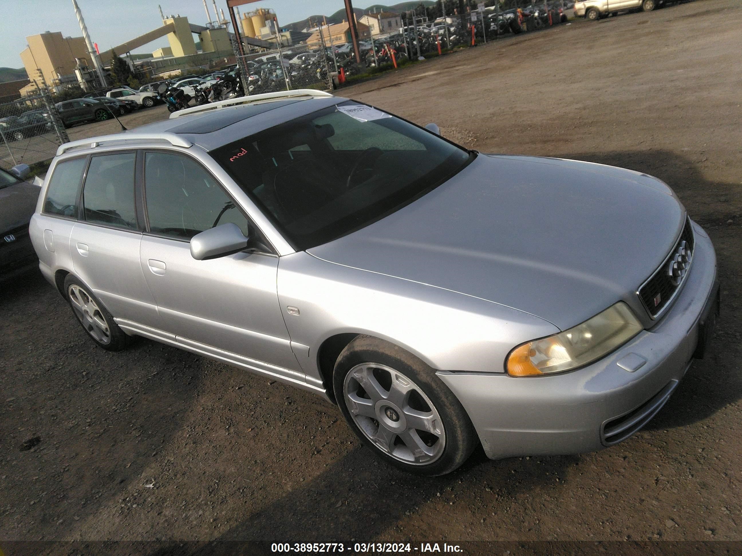 audi s4 2001 wauxd68dx1a113721