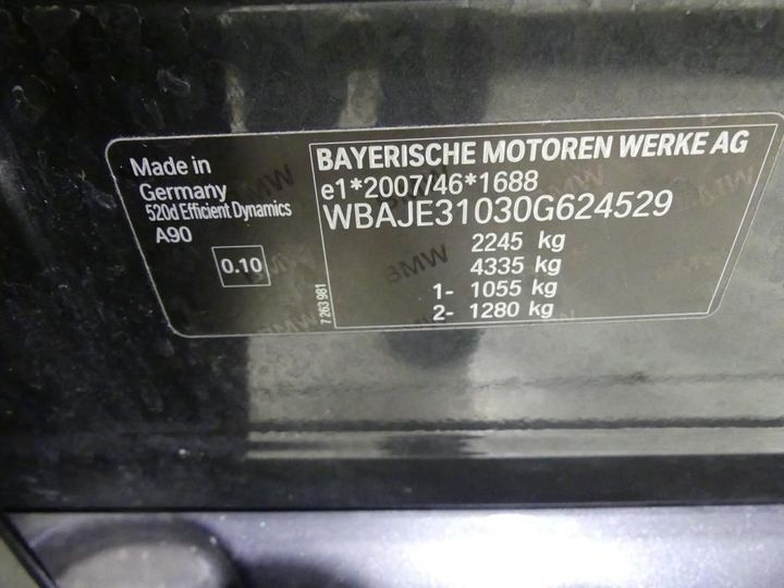 bmw 5 - 2017 2017 wbaje31030g624529