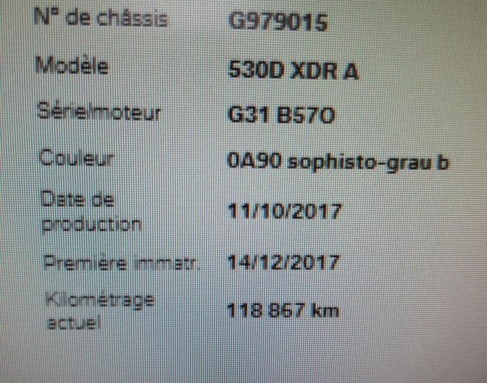 bmw serie 5 touring 2017 wbajn510x0g979015