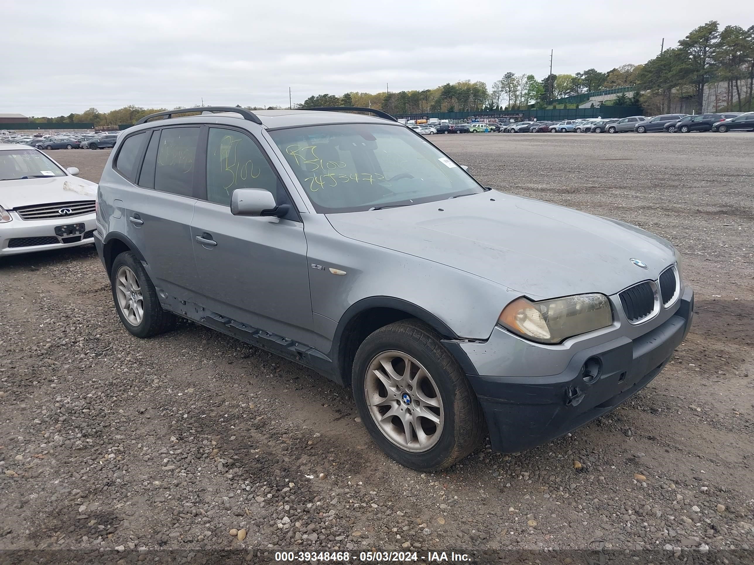 bmw x3 2004 wbxpa73474wc43753