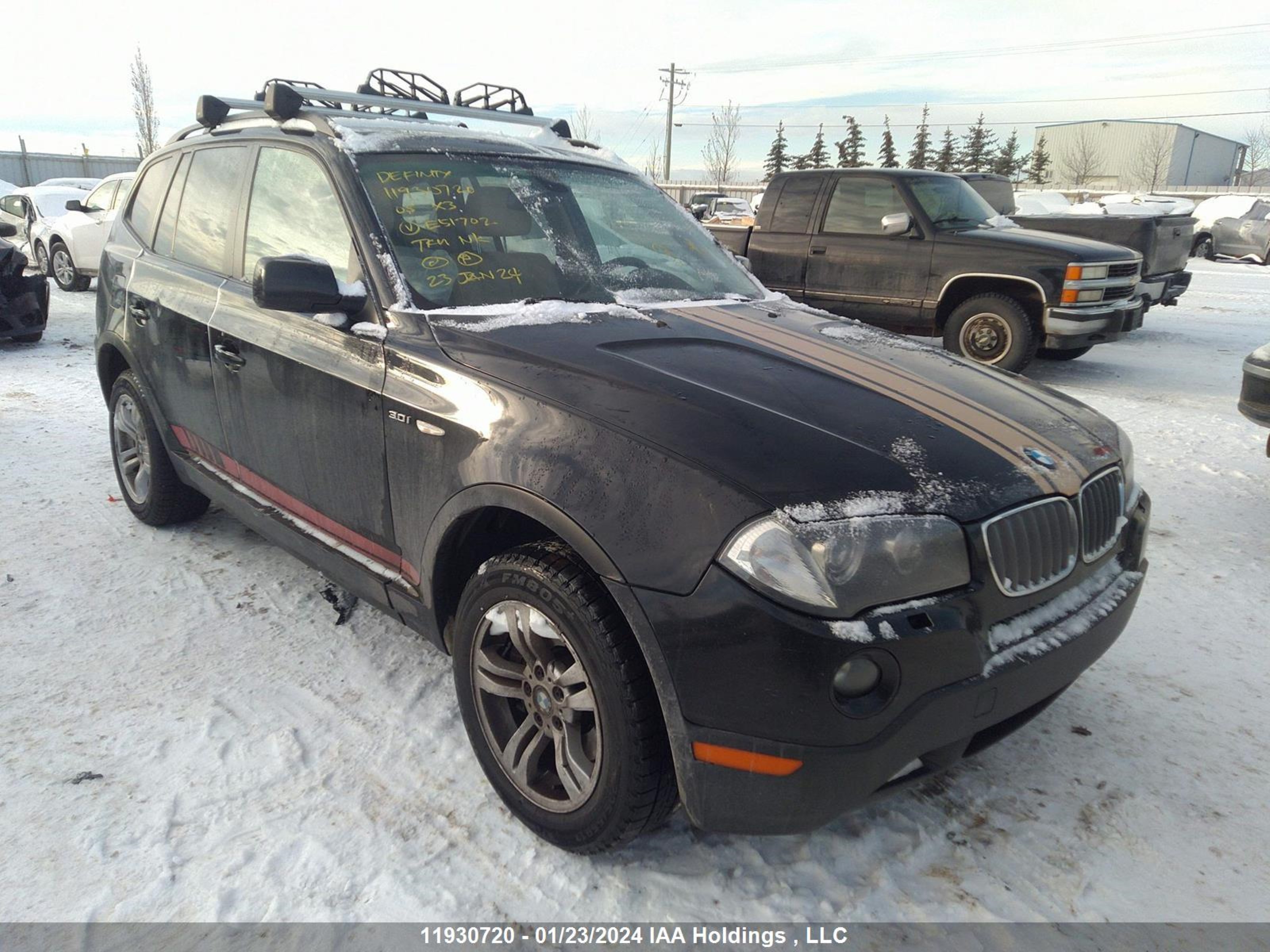 bmw x3 2008 wbxpc73408we51702