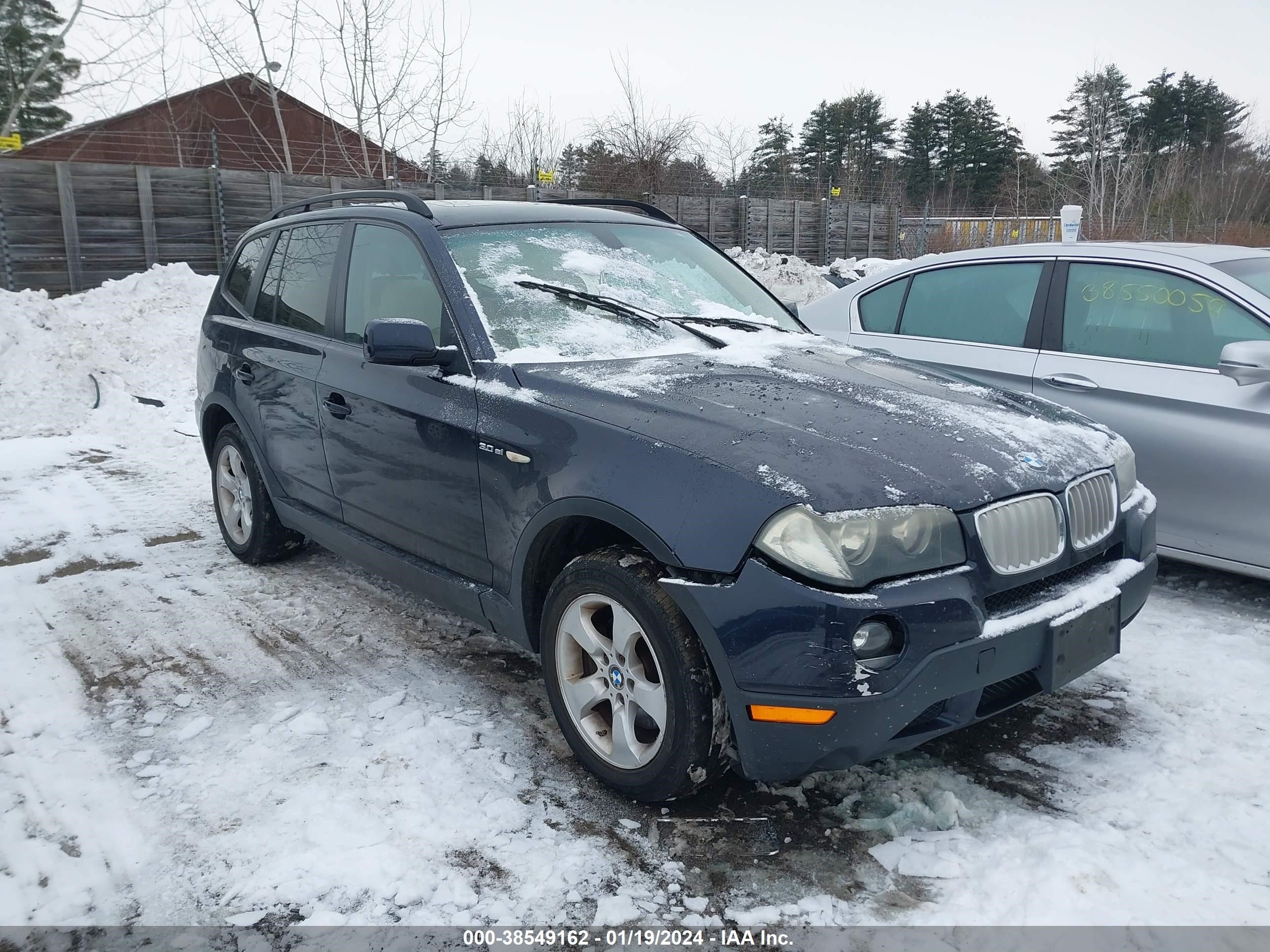 bmw x3 2007 wbxpc93427wf12378