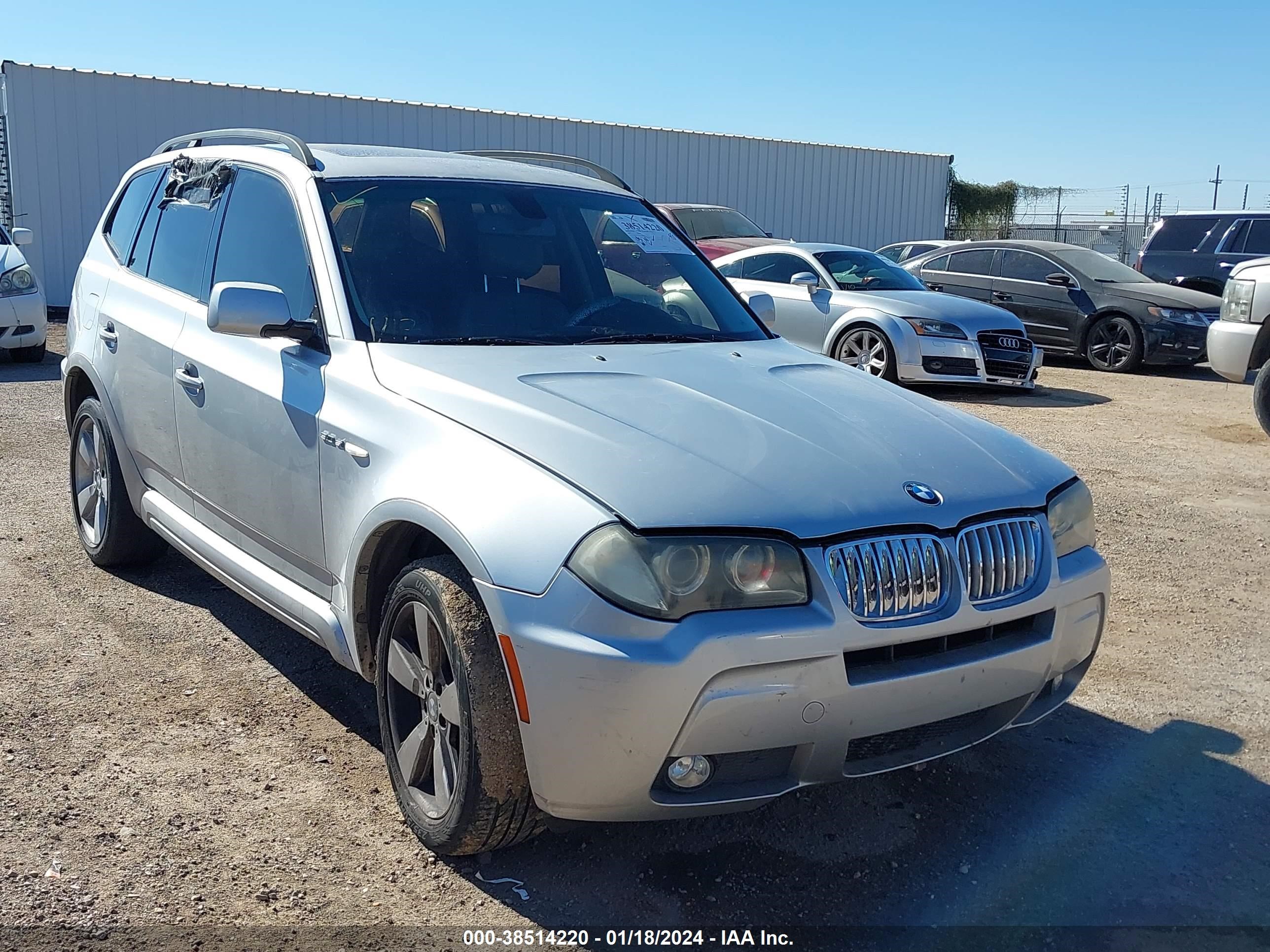 bmw x3 2007 wbxpc93437wf08758