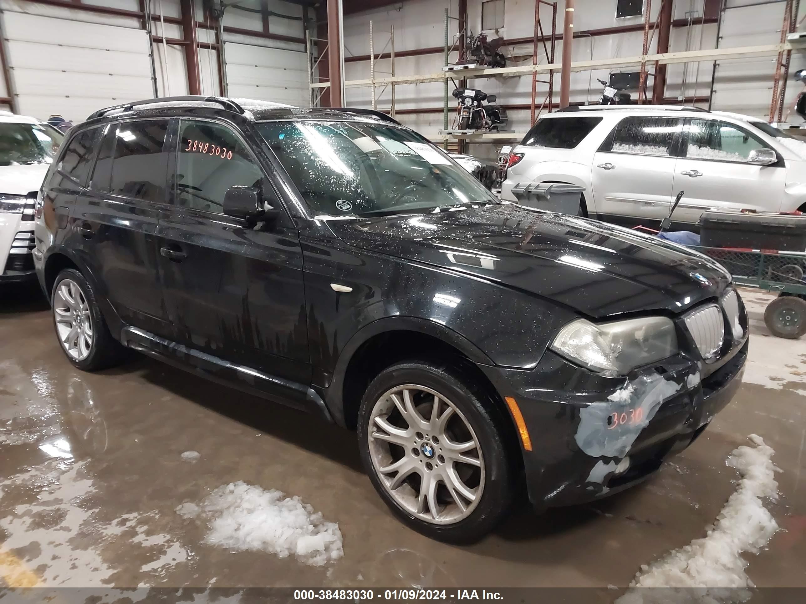 bmw x3 2008 wbxpc93438wj12909