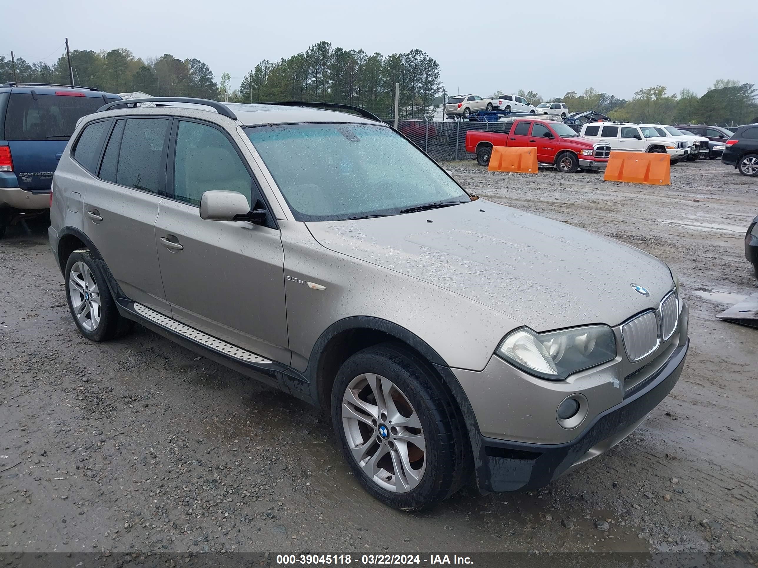 bmw x3 2008 wbxpc93438wj22887