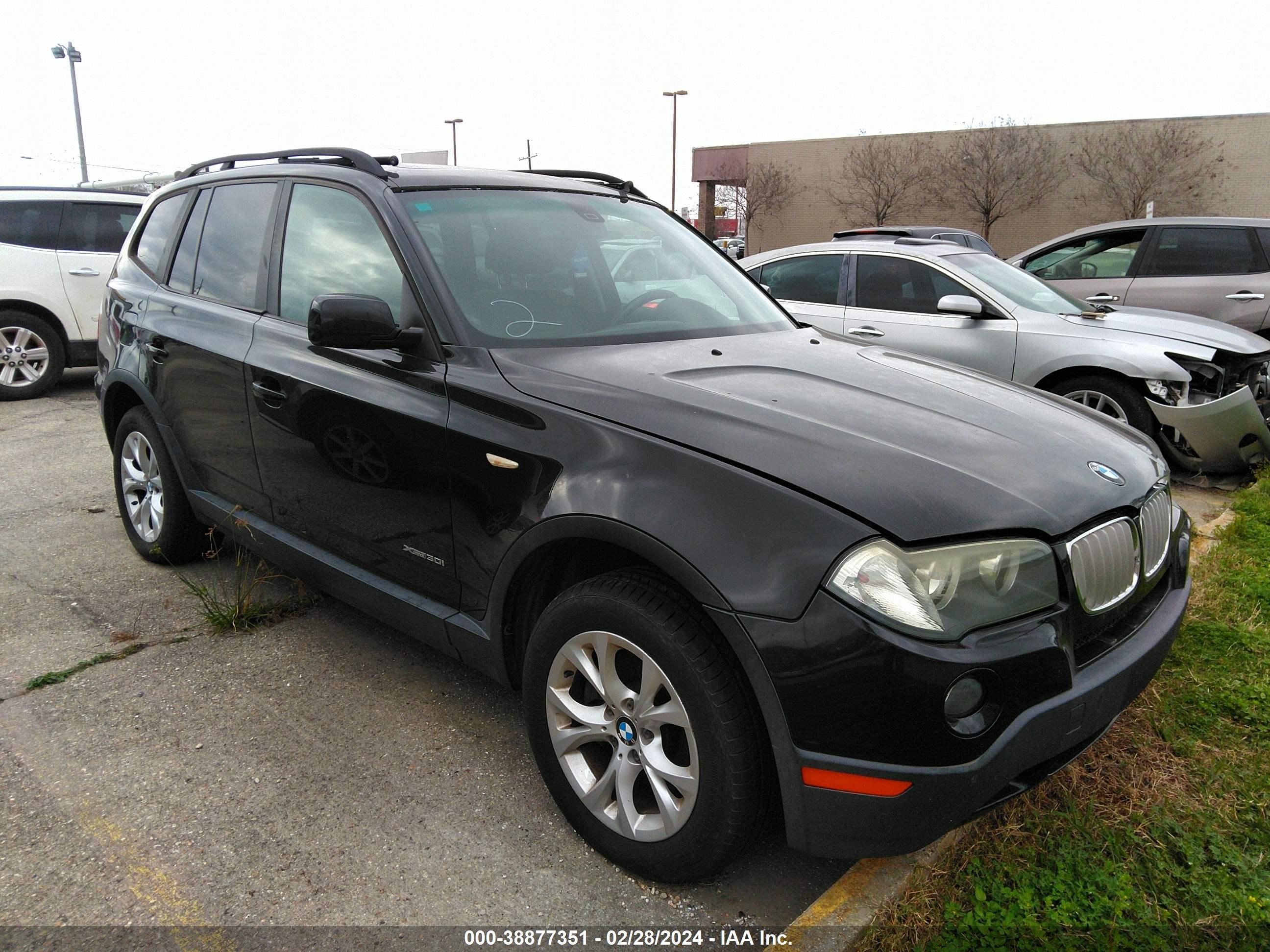 bmw x3 2009 wbxpc93439wj28447