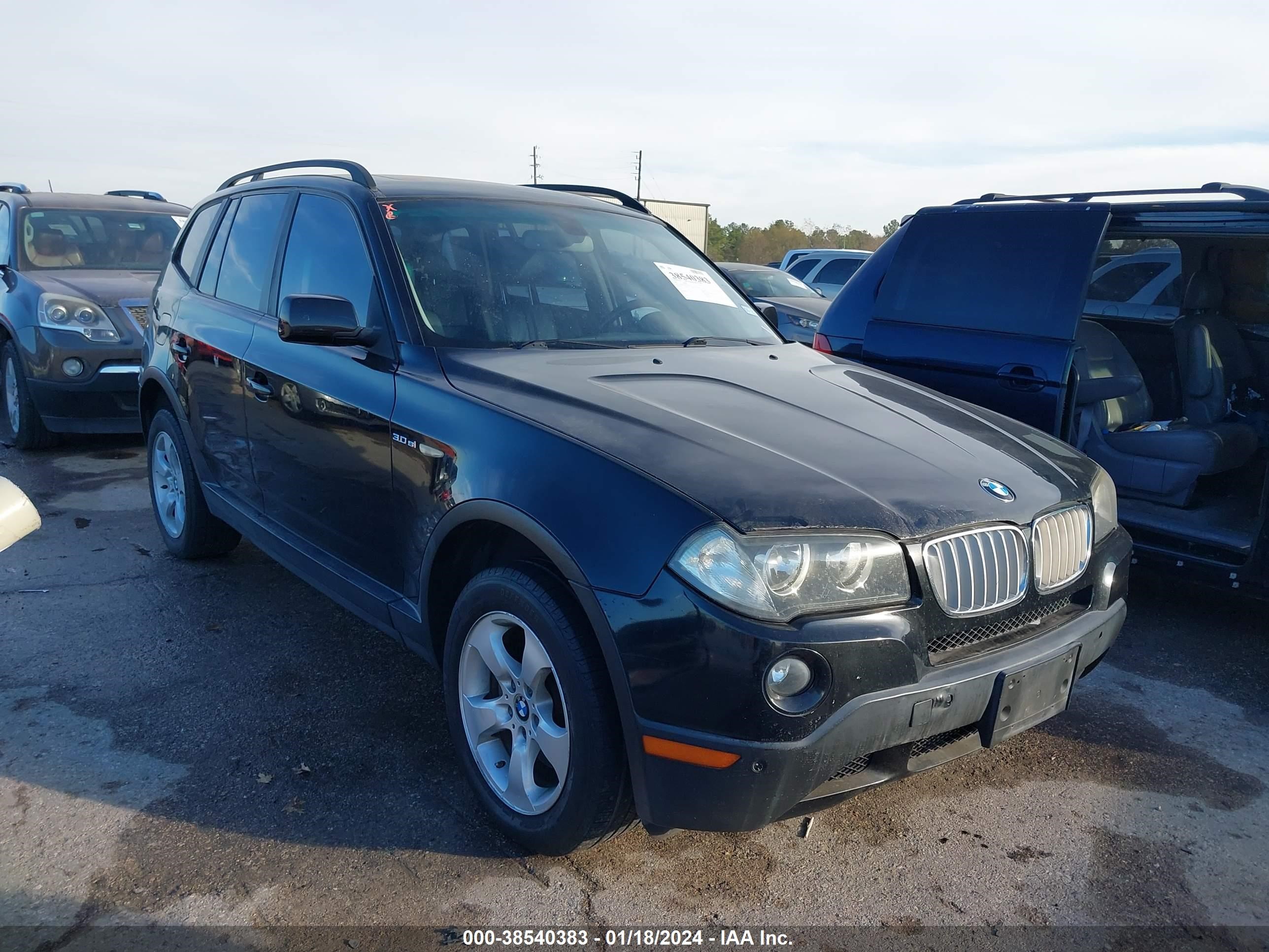 bmw x3 2007 wbxpc93447wf02824