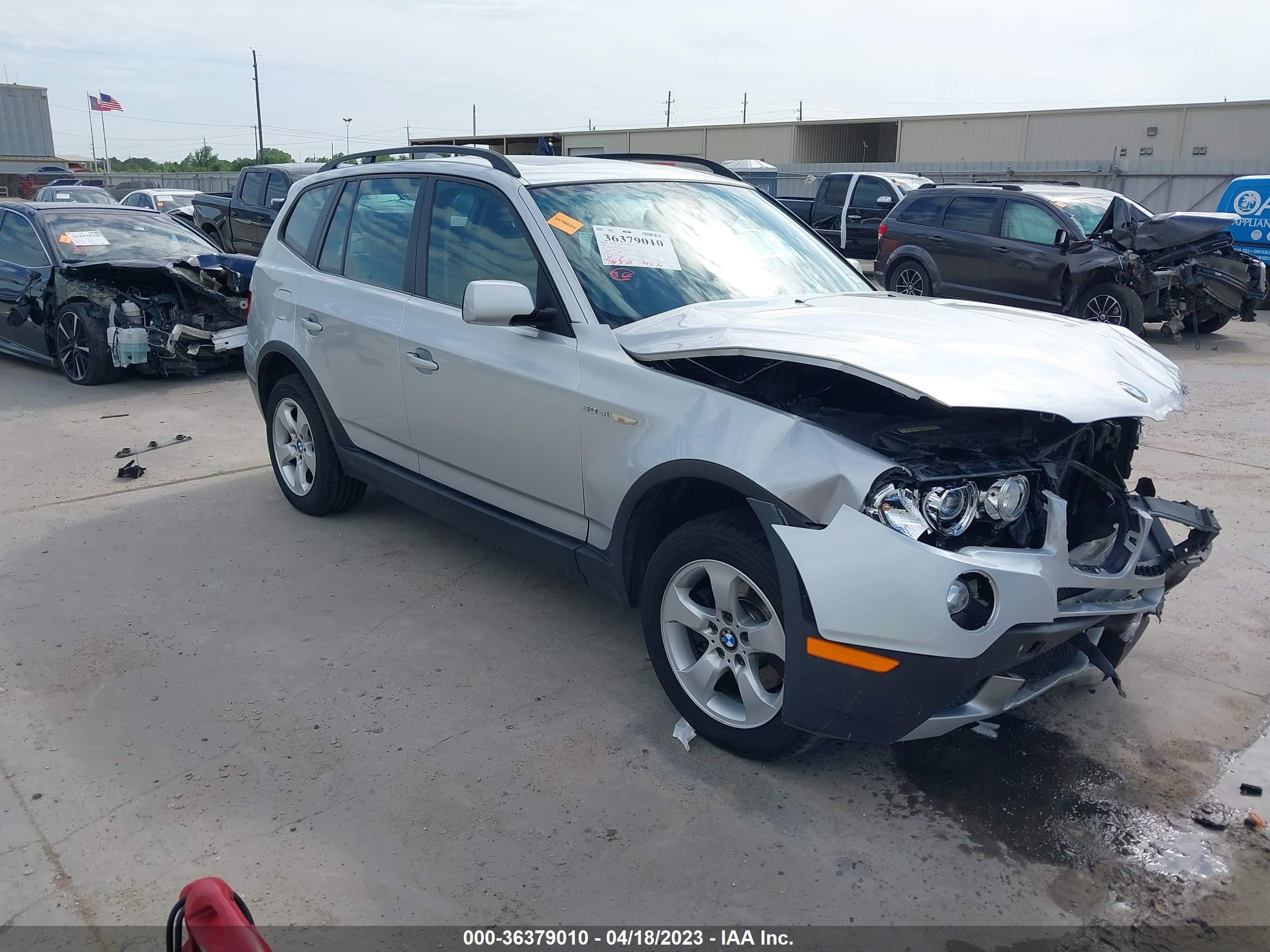 bmw x3 2008 wbxpc93448wj18475